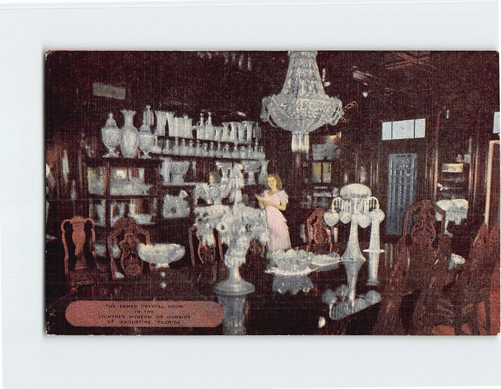 Postcard Famed Crystal Room Lightner Museum of Hobbies St. Augustine Florida USA