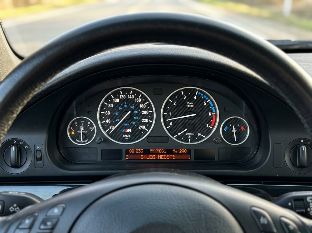 BMW E39 Cluster Face upgrade kit (available in km or MPH)