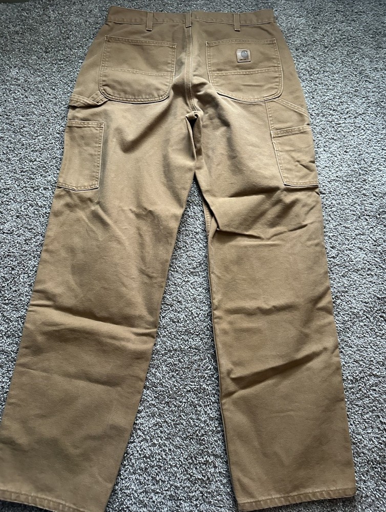Carhartt B11 Carpenter Pants 34x34 Tan Brown Made in USA