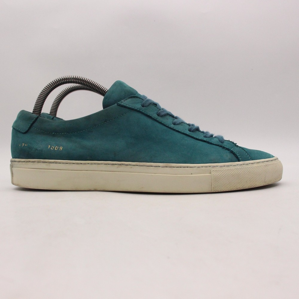 Common Projects Achilles Women's EU 40 Suede Leather Casual Teal Sneakers-image