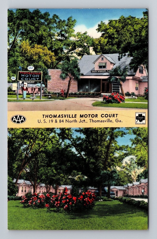 Thomasville GA-Georgia Thomasville Motor Court Vintage Postcard