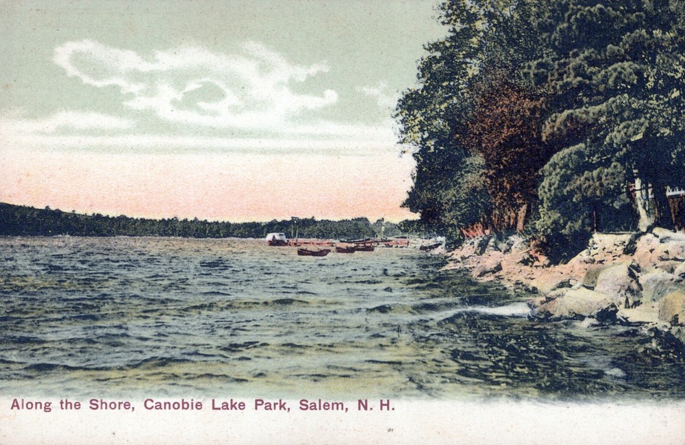 Along The Shore Canobie Lake Park Salem New Hampshire Unposted Postcard