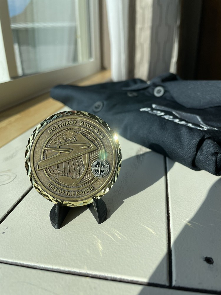 Northrop Grumman B-21 Raider First Flight 2023 Challenge Coin and NEW Polo Sz: M