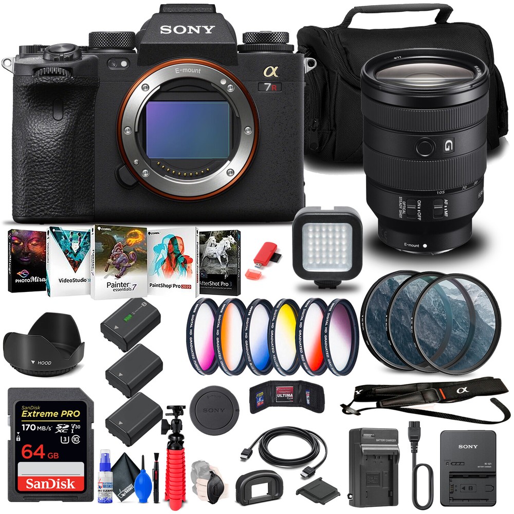 Sony Alpha a7R IIIA Mirrorless Camera + Sony FE 24-105mm Lens - Advanced Bundle