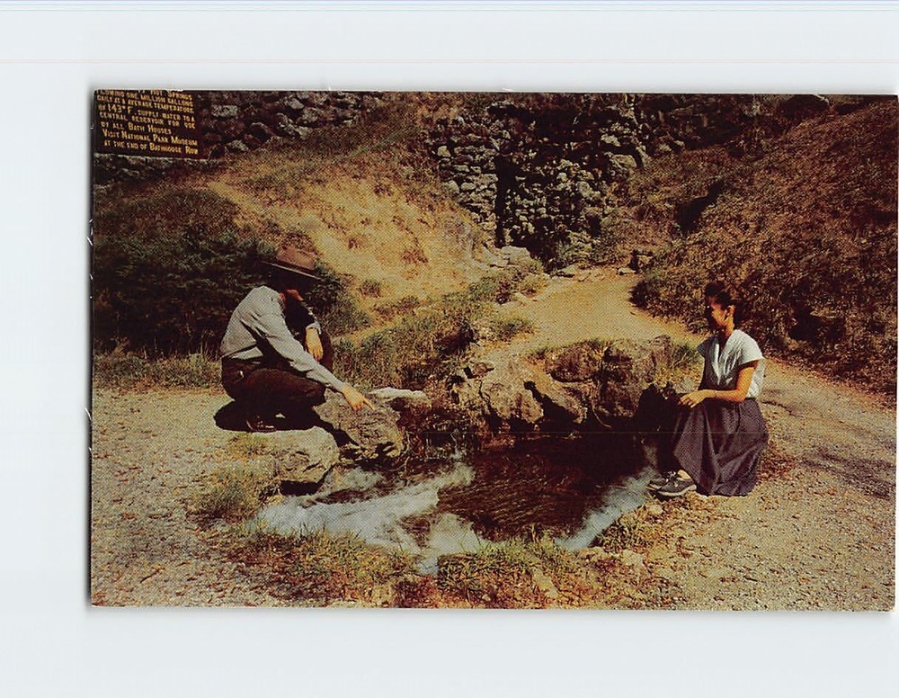 Postcard National Park Ranger & Guest Hot Springs National Park Arkansas USA