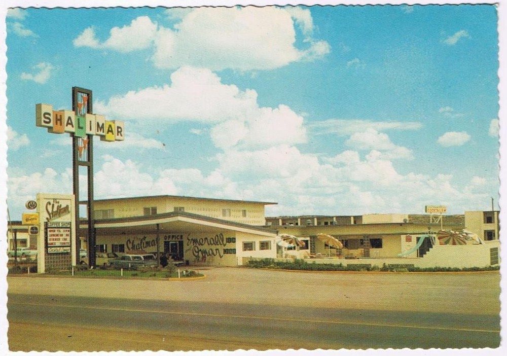 New Mexico Postcard Gallup Shalimar Inn West Highway 66
