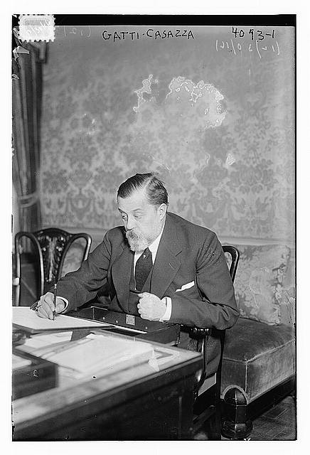 Photo:Gatti-Casazza Portrait at Desk 1910s Man Writing Office Interior