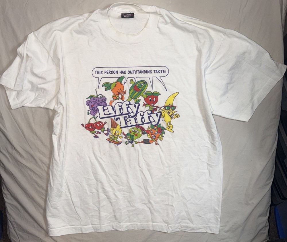 Vintage 90s Laffy Taffy Snack Promo T-Shirt Adult Men's XL