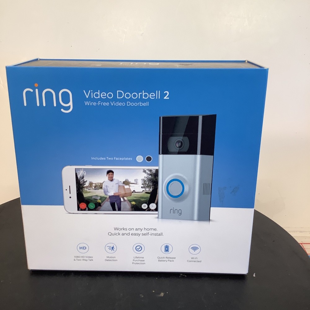 Ring Video Doorbell 4 Battery or Hardwired Motion Alerts Easy Install NOB B12