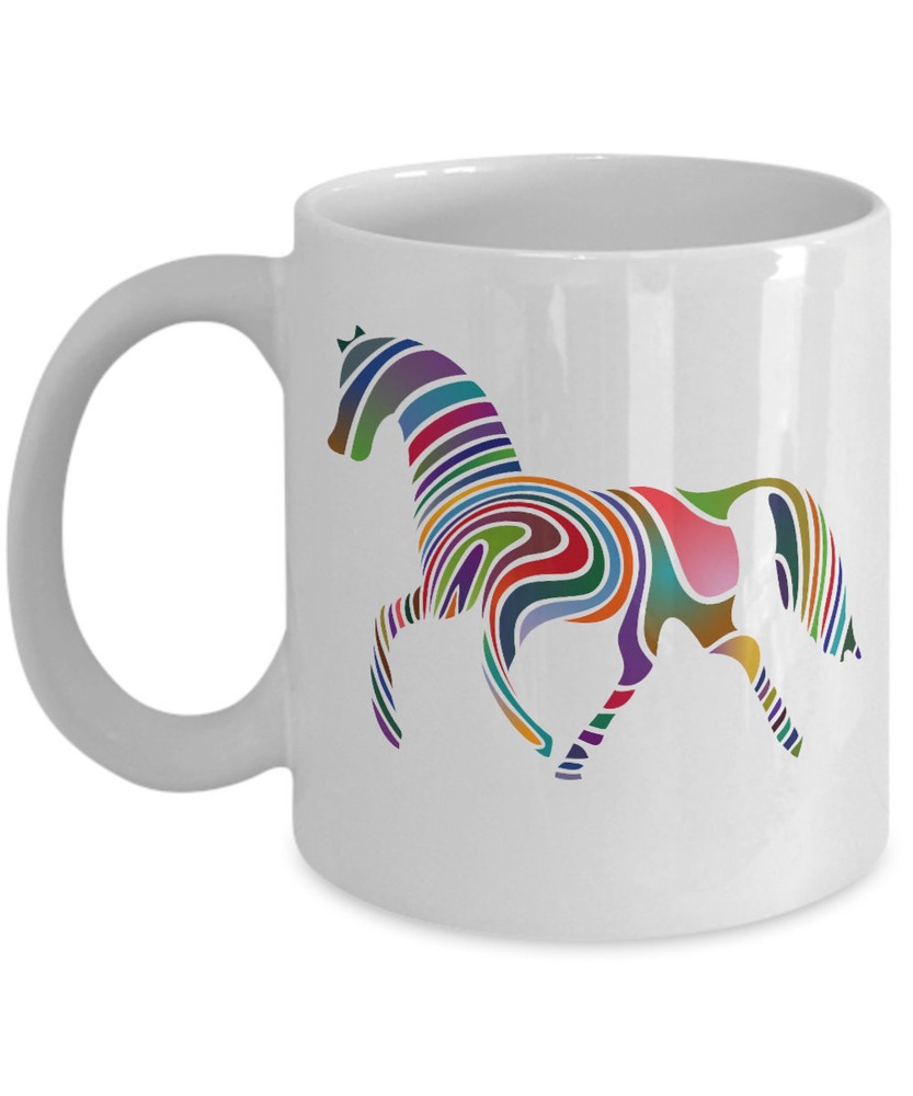 Rainbow Horse Coffee Mug Perfect Gift for Horse Lovers
