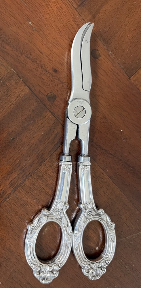 Vintage WEBSTER STERLING SILVER Handled GRAPE SHEARS SCISSORS 7”