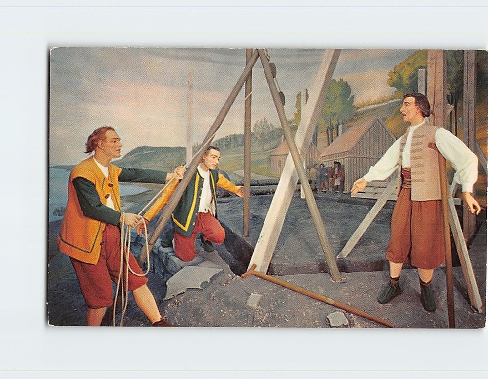 Postcard Building of First Chapel Basilica Wax Museum Canada