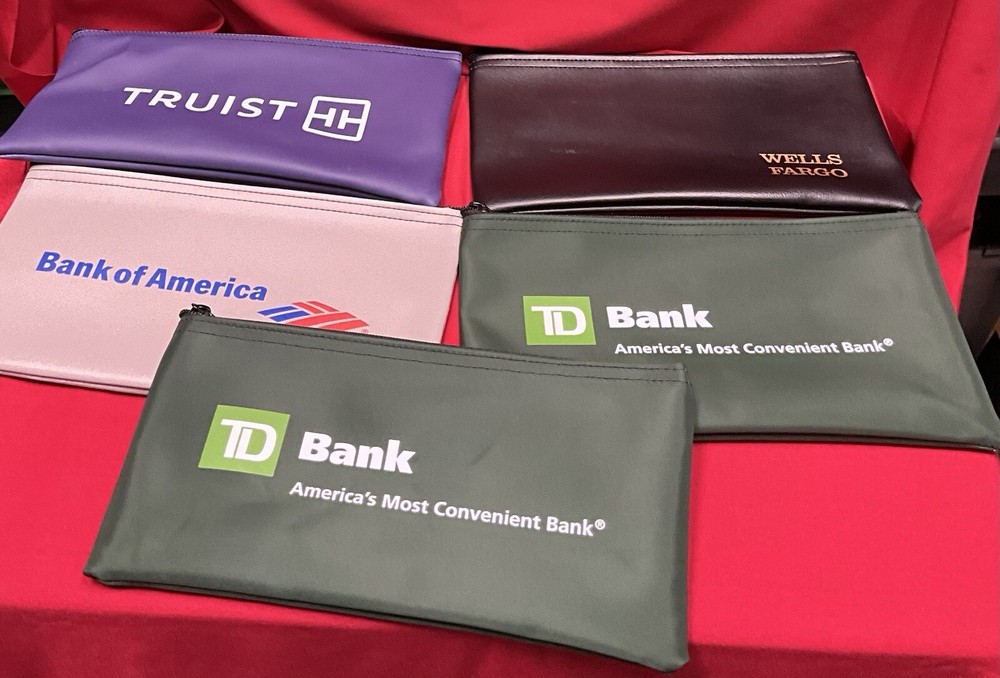 Money Deposit Bag From Well Fargo, Truist, TD Bank, And Bank Of America.One Left