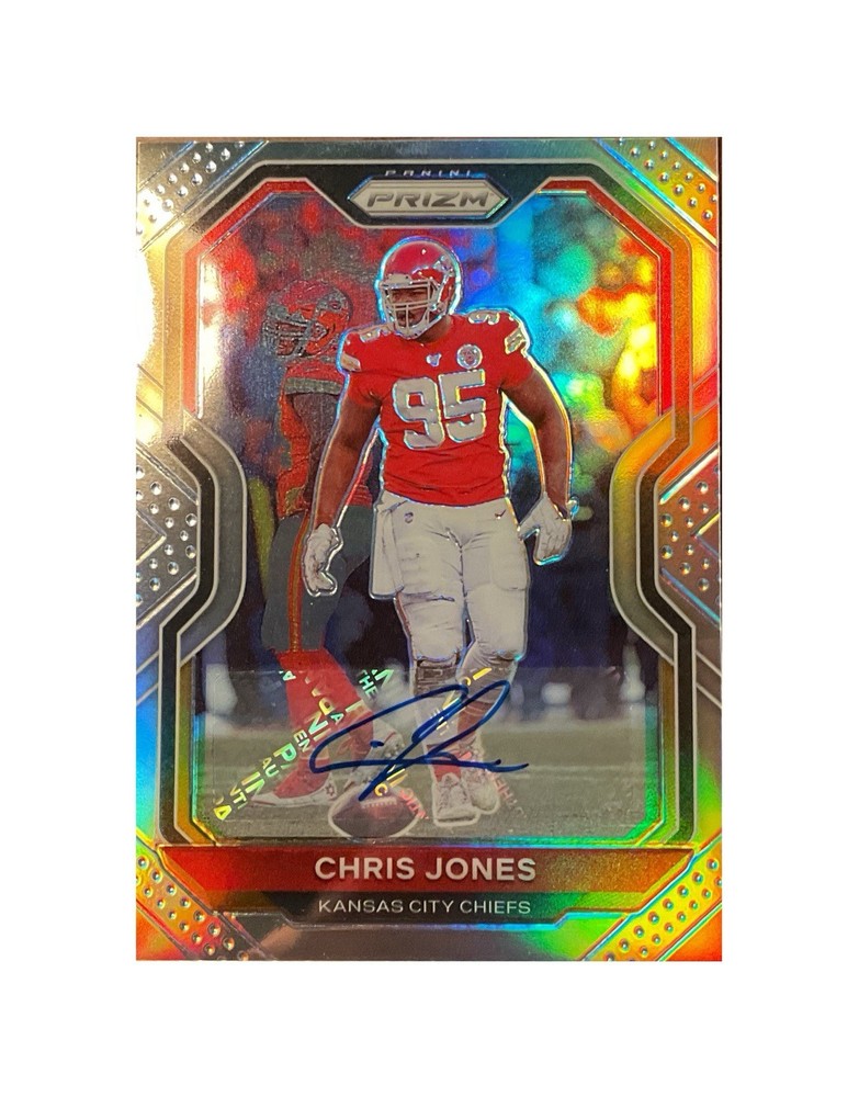 CHRIS JONES 2020 Panini Prizm #125 Silver Prizm Autographs Kansas City Chiefs