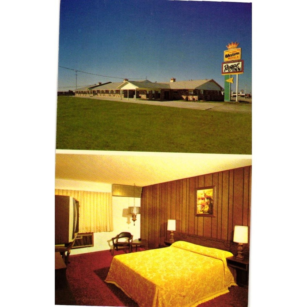 Vintage Regal Inn Postcard Osceola Iowa Best Western Motel Retro Interior Chrome