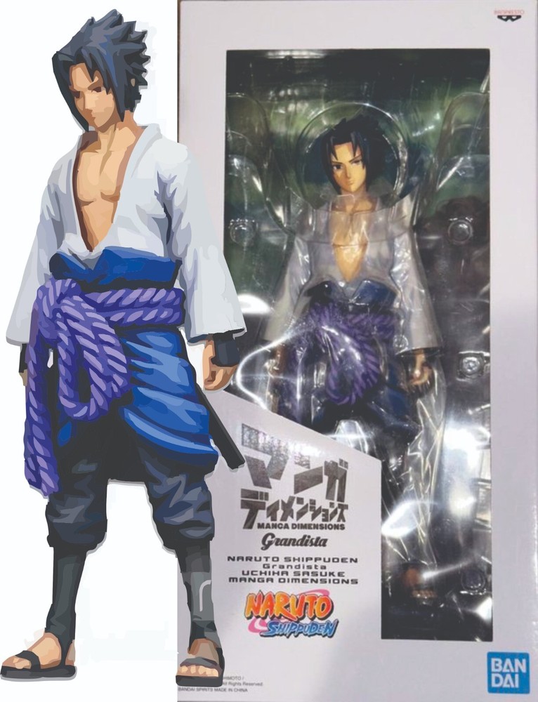 Naruto Shippuden Grandista Uchiha Sasuke Manga Dimensions 11 inch Figure