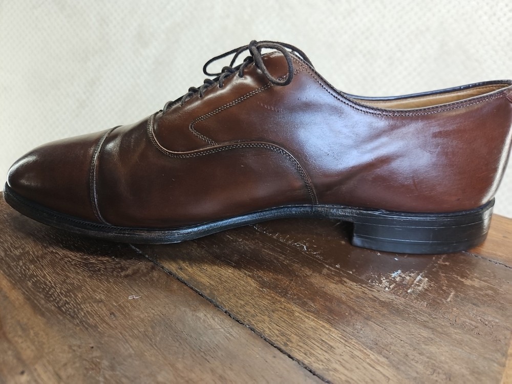 Johnston & Murphy Optima Cap Toe Men's Brown Oxford Dress Shoes 12 D