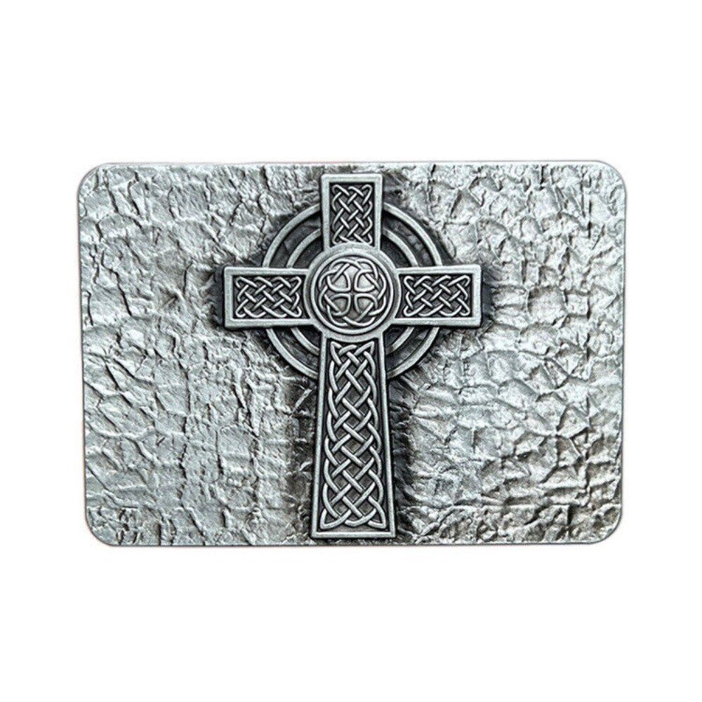 Cross Western Belt Buckle for Men & Women Cowboy Rodeo Wear - Celtic Knot Cross