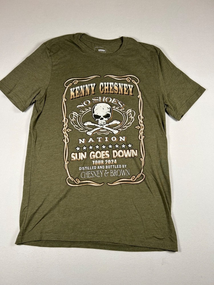 Kenny Chesney Sun Goes Down Tour 2024 T Shirt Mens L Tall Zac Brown Band