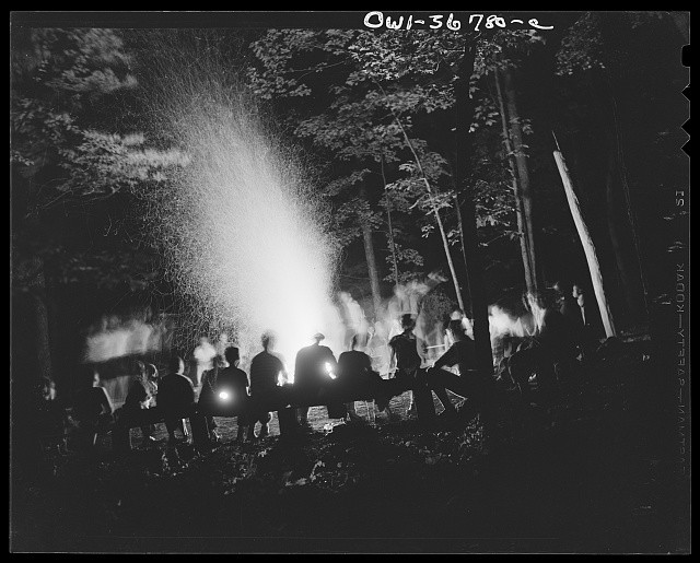 Southfields NY Camp Nathan Hale Campfire Singalong Methodist Camp Service 1943