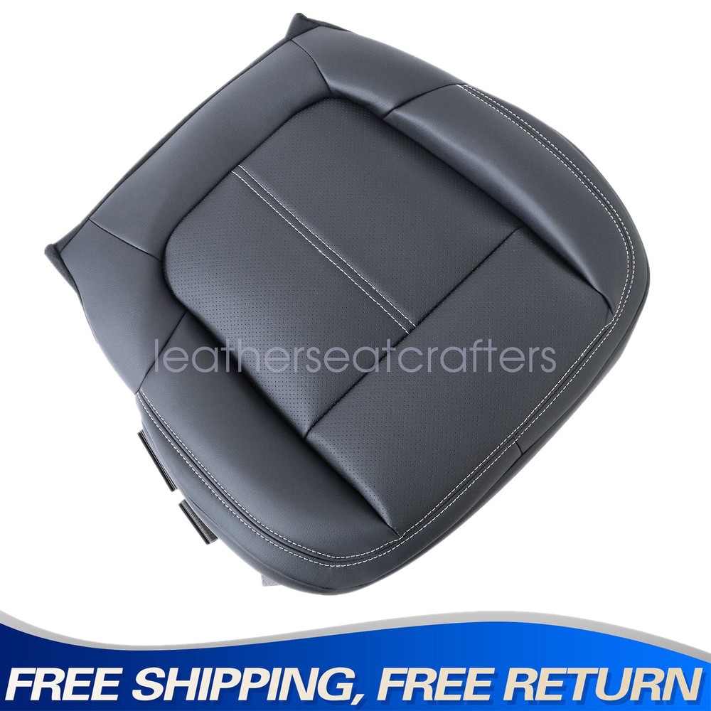 Fits 2011-2018 Porsche Cayenne 958 4-Door Driver Bottom Leather Seat Cover Black