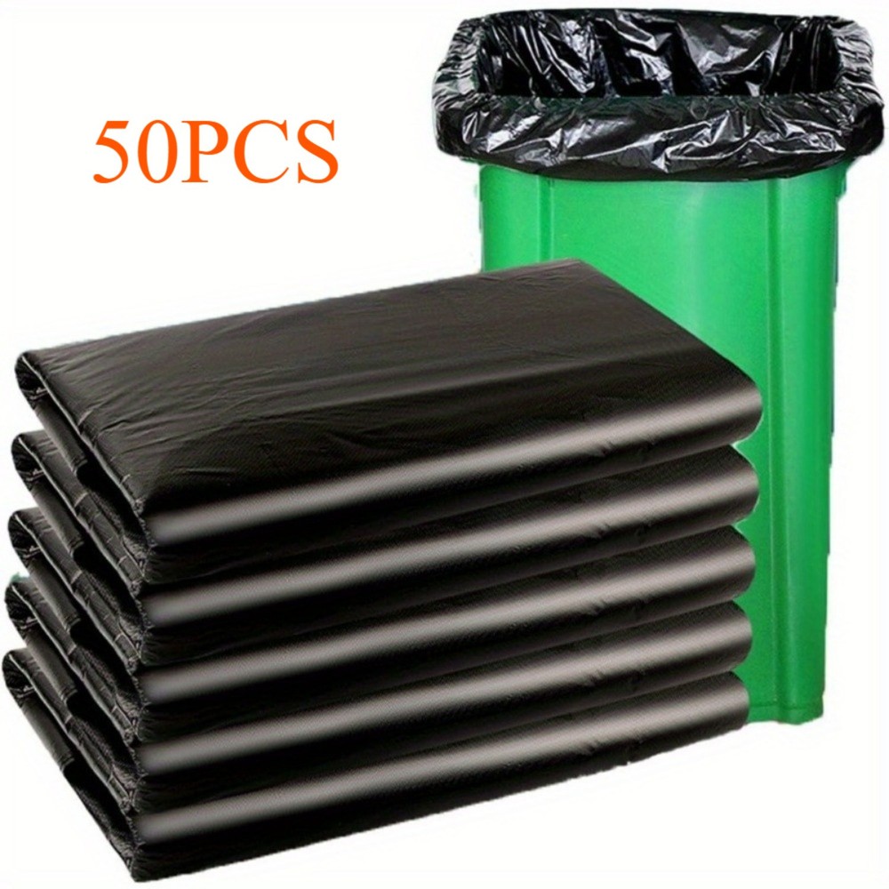 Heavy Duty 30 Gallon Trash Bags 50 Count Large Black Lawn Yard Contractor Use