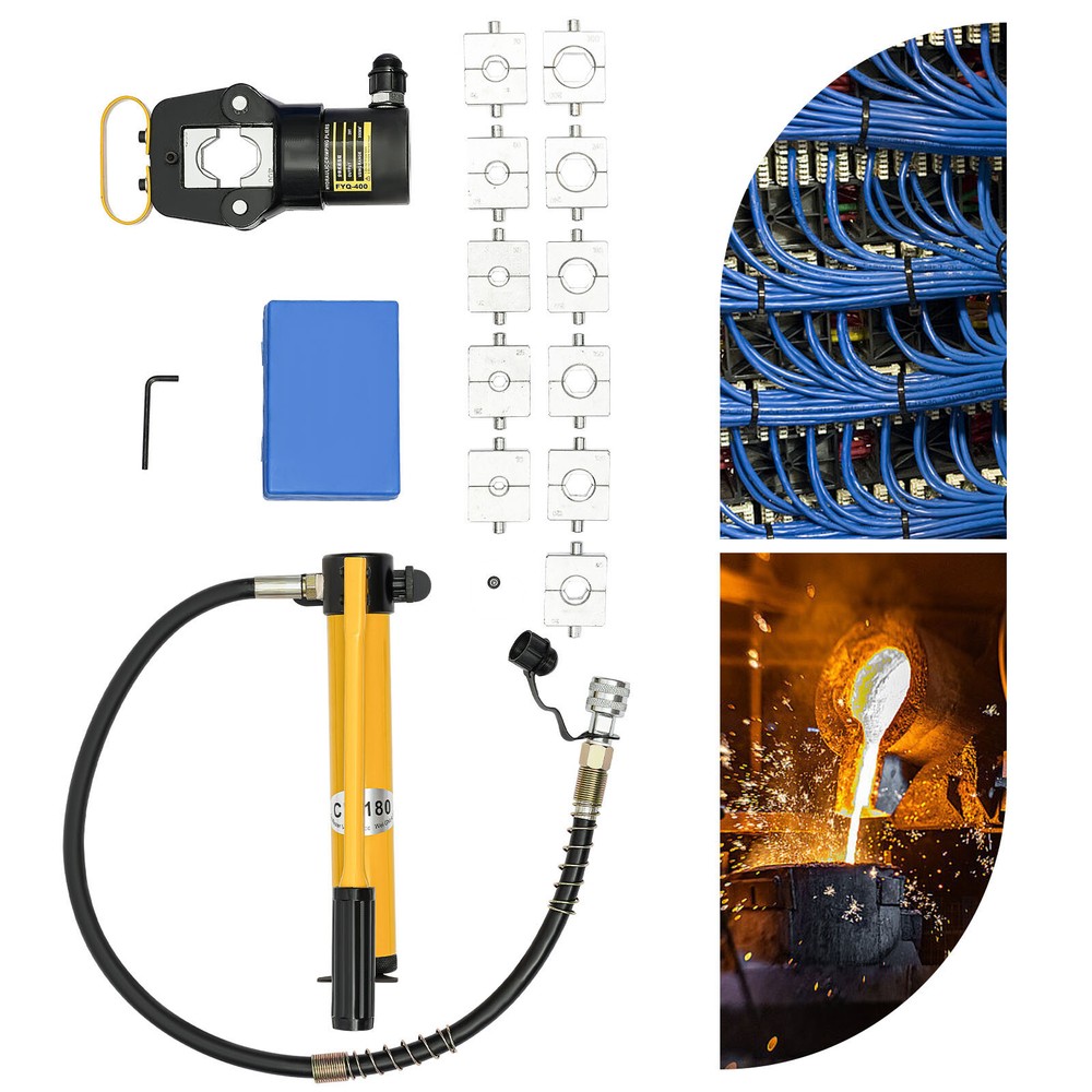 20 Ton Split Hydraulic Crimper Pliers Wire Cable Crimping Tool CP-180 Pump USA