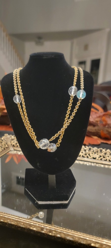 Vintage Signed Carolee Necklace Gold Tone