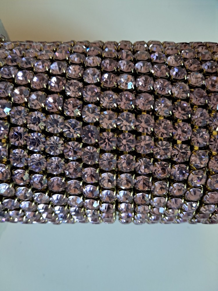 3 feet Swarovski Rhinestone chain 29ss light Amethyst/brass