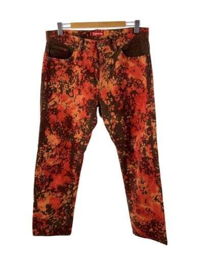SUPREME 21AW Regular jean bleached red    34      RED