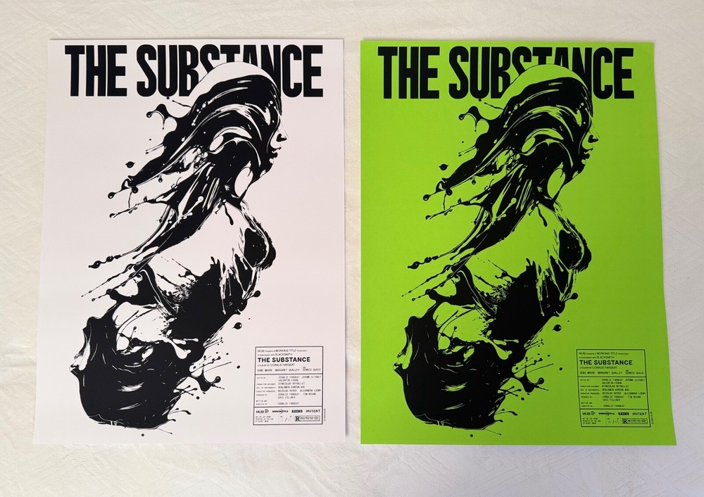 THE SUBSTANCE Print By Jay Shaw Mondo Artist Poster Matching Set xx/75 Mutant