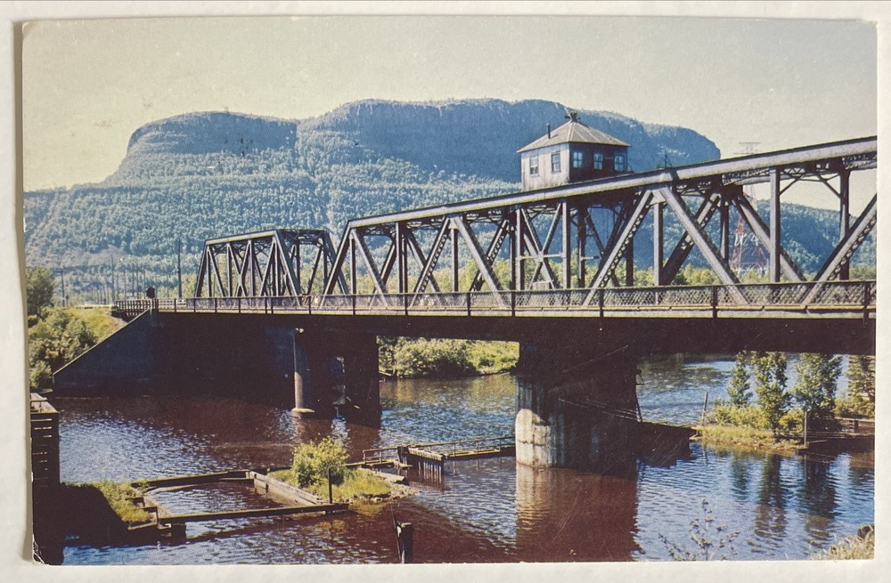 1962 Swing Bridge Cam River Mount Mckay, Battleford, Saskatchewan Canada 2 Stamp