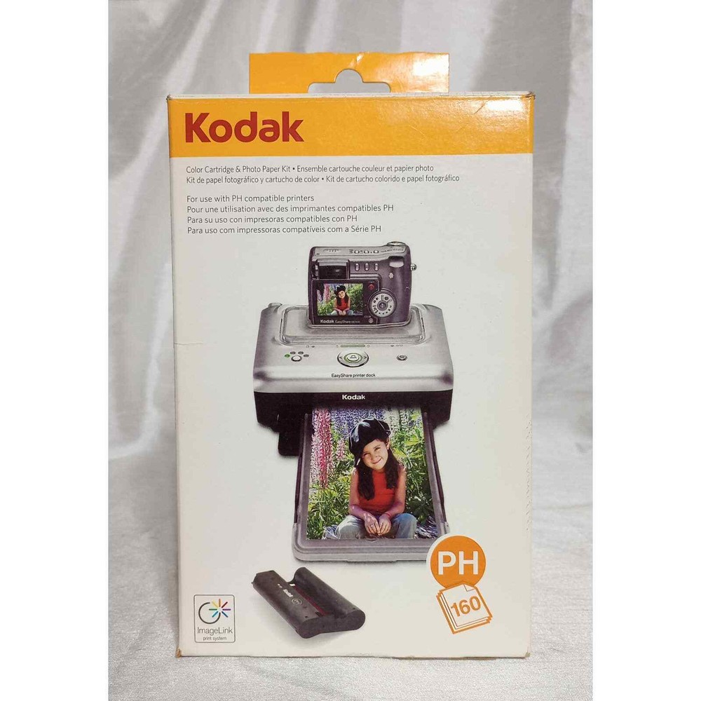 Kodak PH-160 EasyShare Printer Dock Color Cartridge & Photo Paper Refill Kit