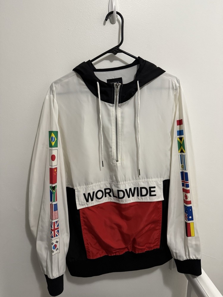 Forever 21 Worldwide Flag Windbreaker