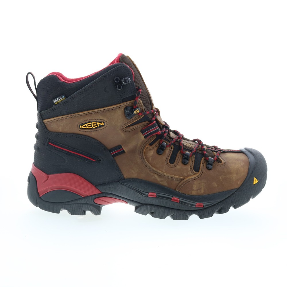 Keen Pittsburgh Bison Steel Toe Waterproof Boots Mens Brown Wide Work Boots