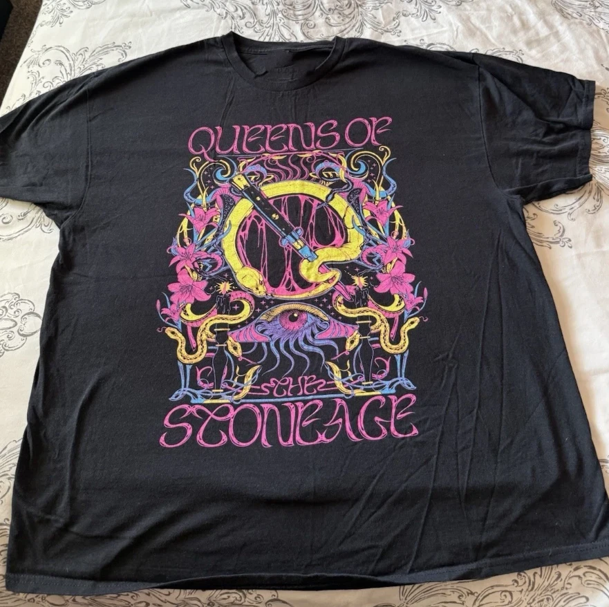 Queens of the Stone Age T-Shirt Unisex Black Cotton All Size