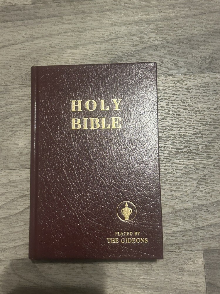 Holy Bible Placed By The Gideons King James Version Red ~ Hardcover 1985