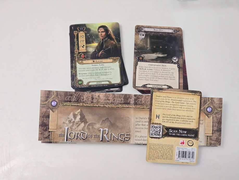 The Lord of the Rings Card Game Shadow and Flame Adventure Pack (Used)