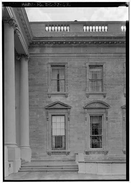 Photo:Washington DC White House West Flank 1900s North Elevation HABS