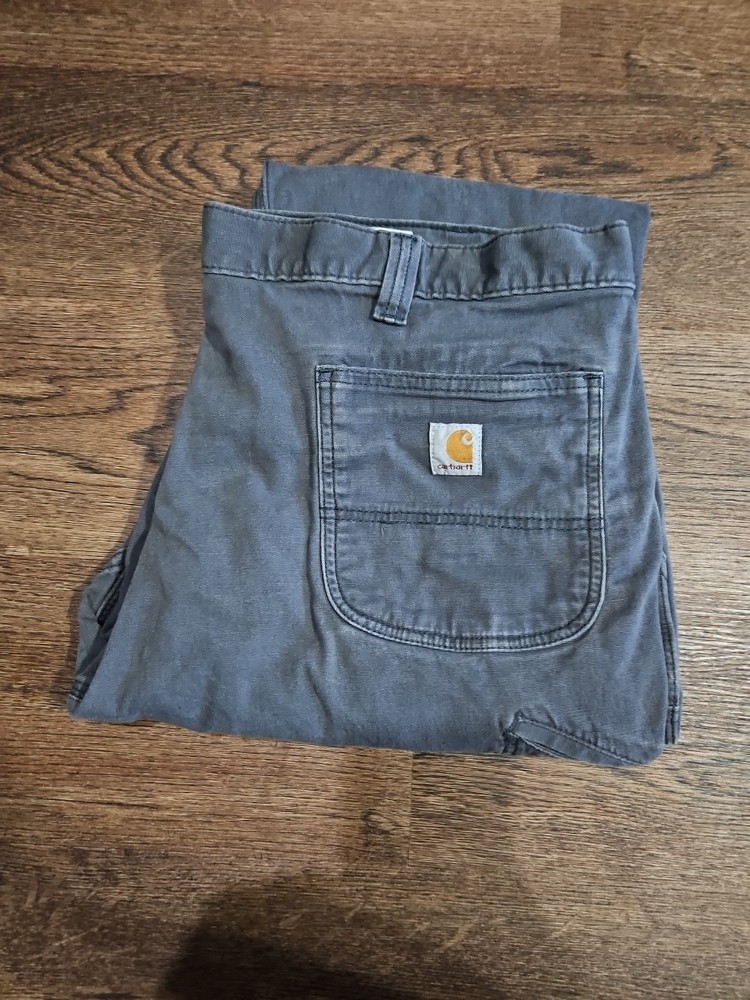 Carhartt Double Knee Relaxed Fit Work Pants for Men, Size 42Wx30L - Gravel