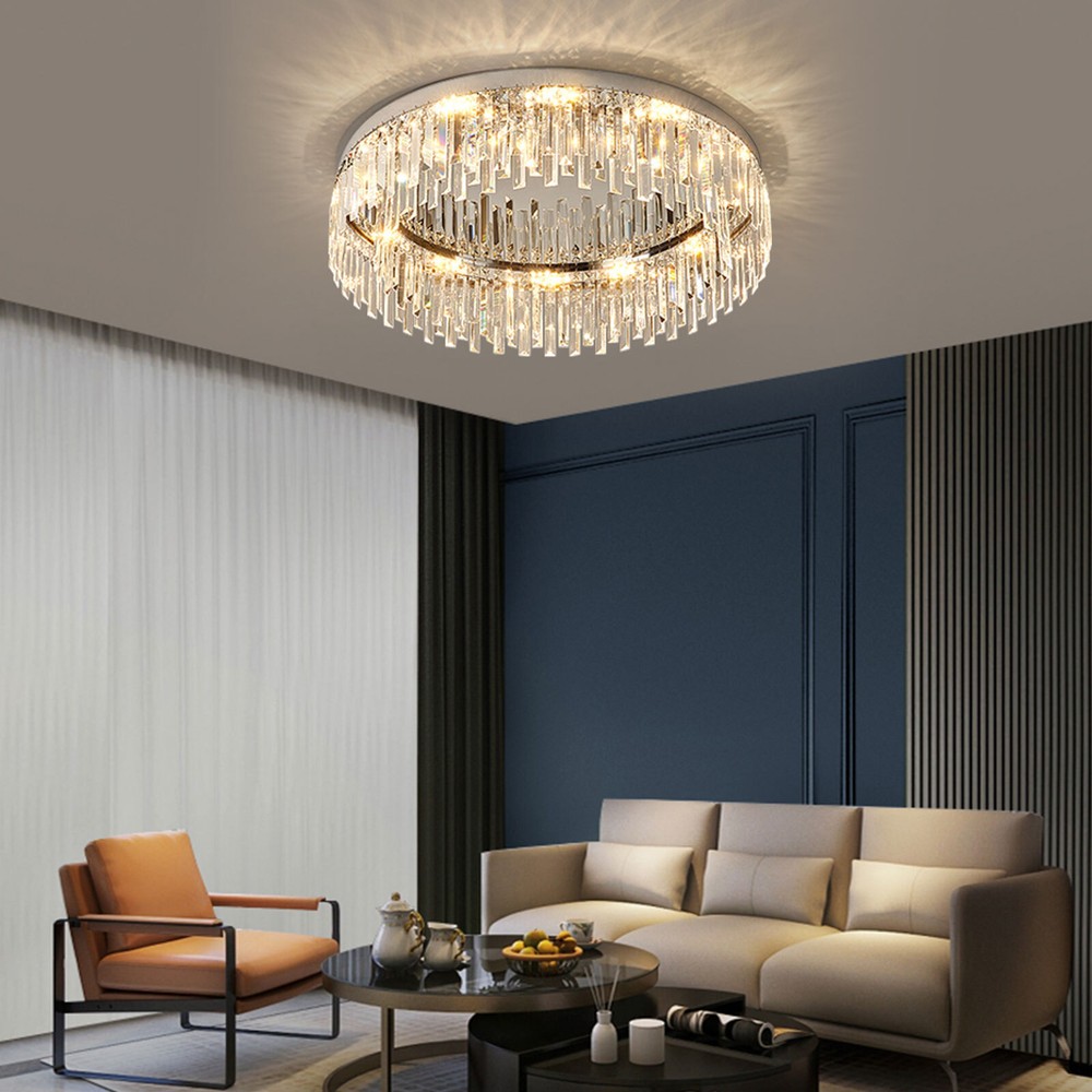 Modern LED Ceiling Light Flush Mount Crystal Chandelier Pendant Lamp Fixture US