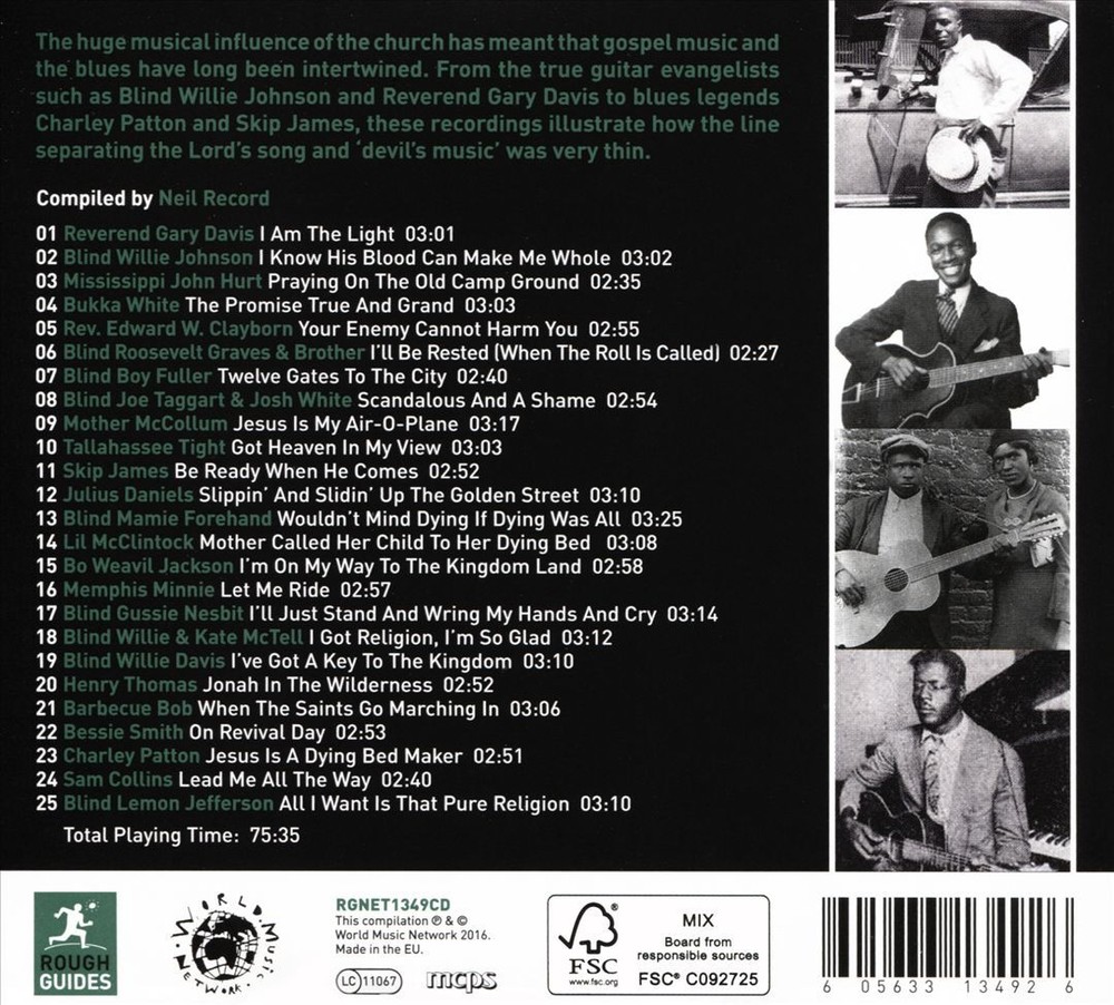 VARIOUS ARTISTS ROUGH GUIDE TO GOSPEL BLUES NEW CD