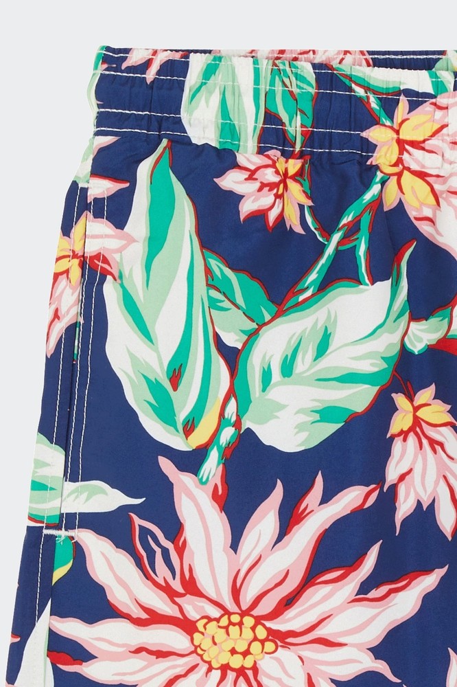 POLO RALPH LAUERN Belleville Floral Blue Swim Trunks Recycled Traveler Boxer XS