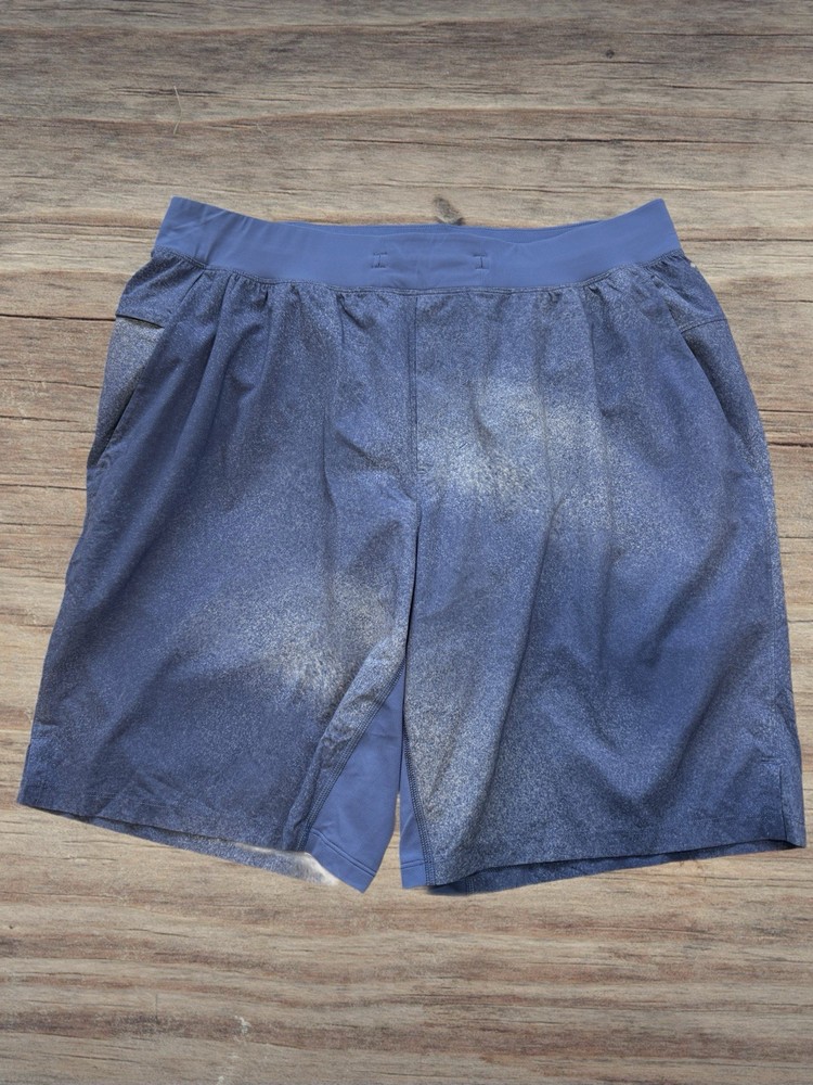 lululemon Men’s Blue Athletic Gym & Training Shorts XL Drawstring Elastic Waist