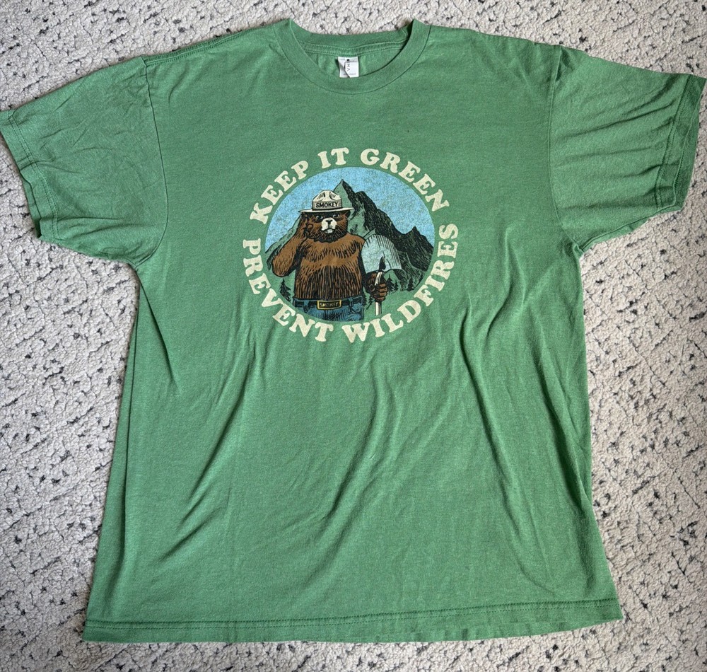 Smokey Bear Keep It Green Prevent Wildfires T Shirt _ Size Large vintage