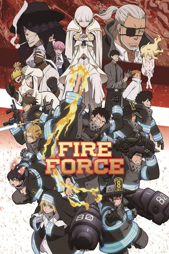 Poster Studio B - Fire Force Season 2 Group Anime Cartoon 24x36