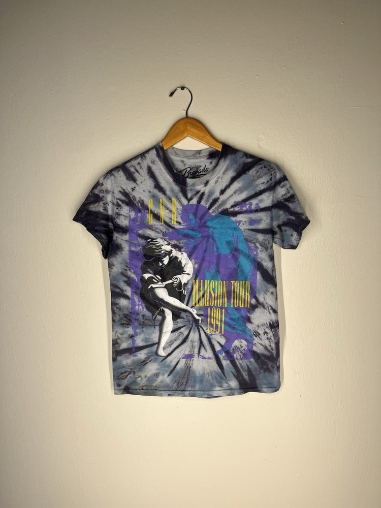 Guns N’ Roses “Use Your Illusion Tour 1991” Tie-Dye Band Tee S – Tour Merch