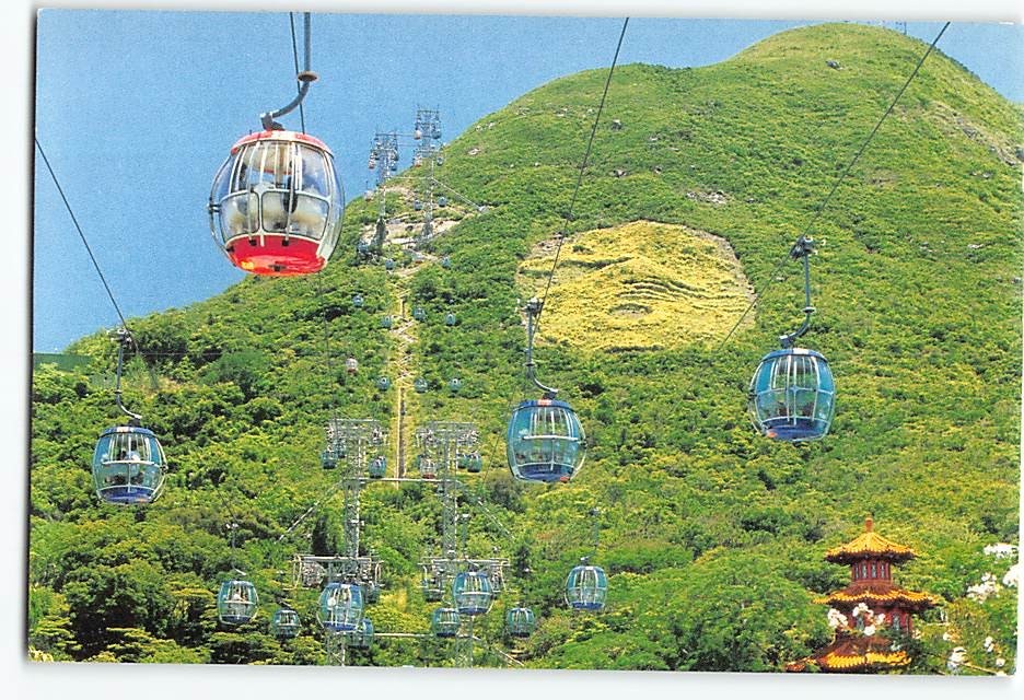 Postcard Ocean Park Cable Car Hong Kong China