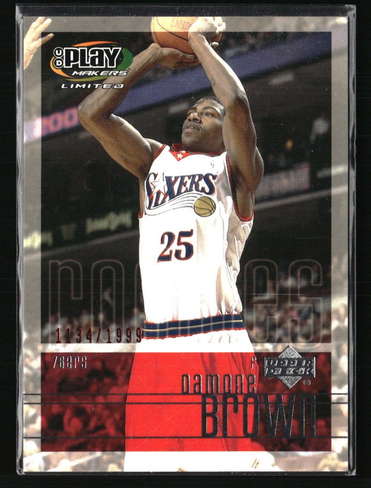 Damone Brown 2001 UD Play Makers Limited /1999 RC #122  Basketball Card