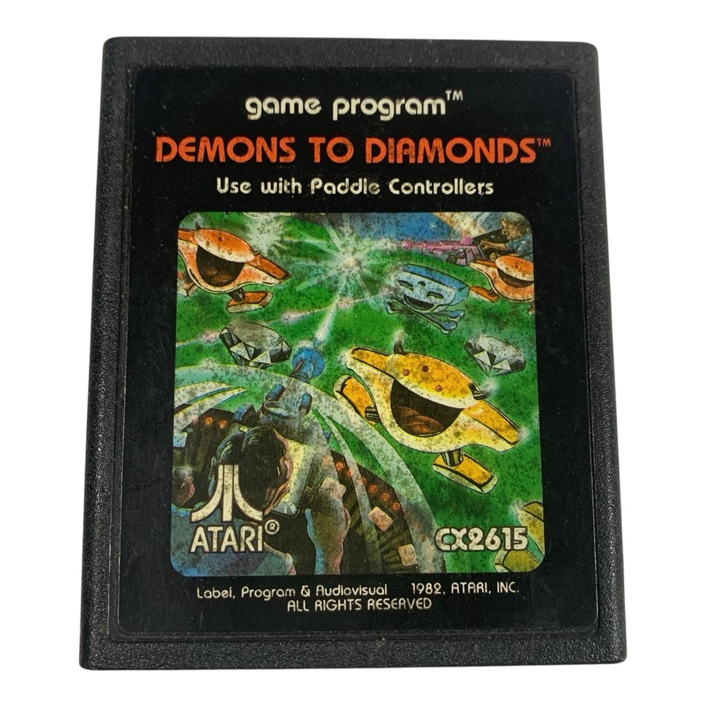 Vintage Atari 2600 Game Cartridge - Demons to Diamonds (1982) - CX2615 - Tested